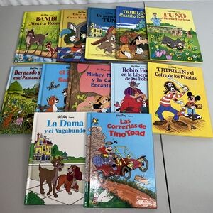 Disney Grolier Spanish Storybook Collection ~ 12 books